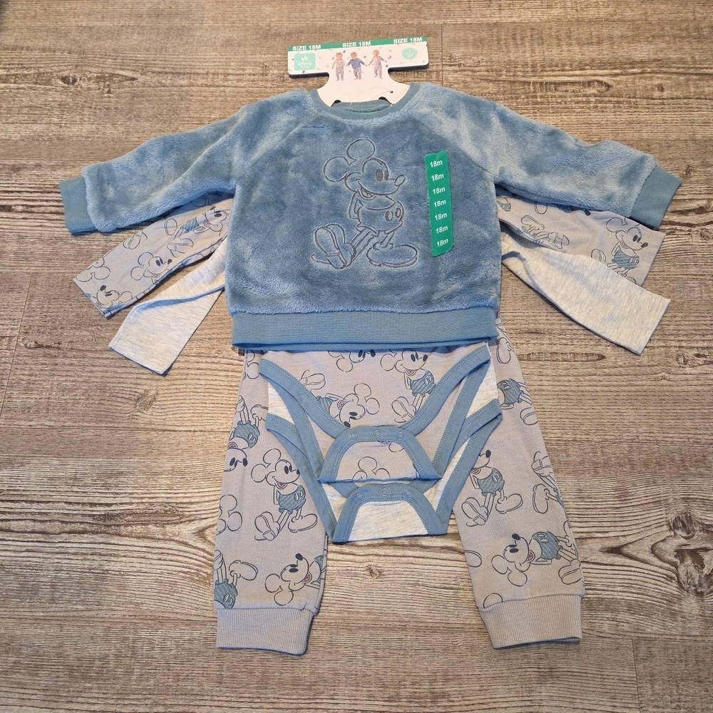 Disney Baby 18m 4 Piece Long Sleeve Set Boys Blue